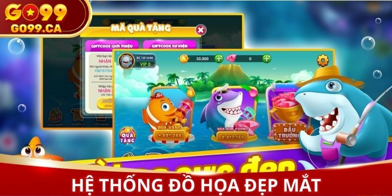 Hệ thống đồ họa trong game được thiết kế đẹp mắt